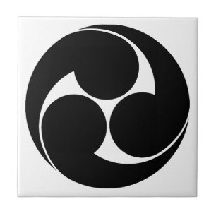 Hidari Mitsudomoe (Without Ground) Tile