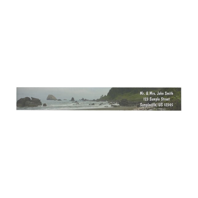 Hidden Beach I at Redwood National Park Wrap Around Label (Individual)