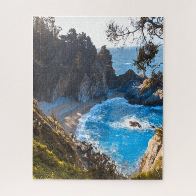 Hidden Beach Paradise Ocean Waves Jigsaw Puzzle (Vertical)