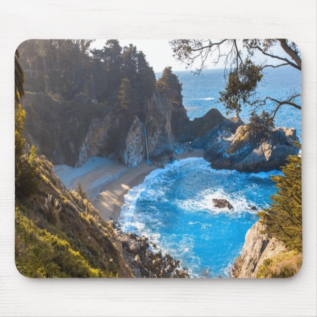 Hidden Beach Paradise Ocean Waves Mouse Mat (Front)