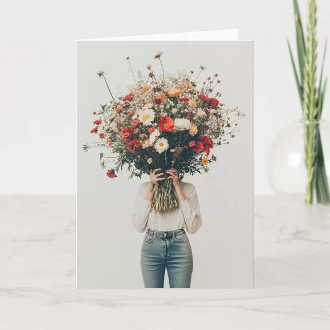 Hidden Behind the Blooms Invitation (Front)