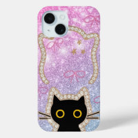 Hidden Black Cat Peeking Cute Kawaii Kitty Lovers