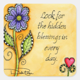Hidden Blessings Square Sticker