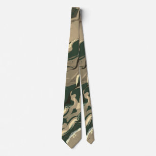 Hidden Delicate Camouflage Leaf Shapes Tie