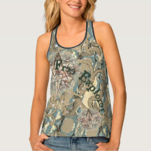 Hidden Delicate Camouflage & Your Text  Tank Top