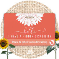 hidden disability awareness and emergency contact 