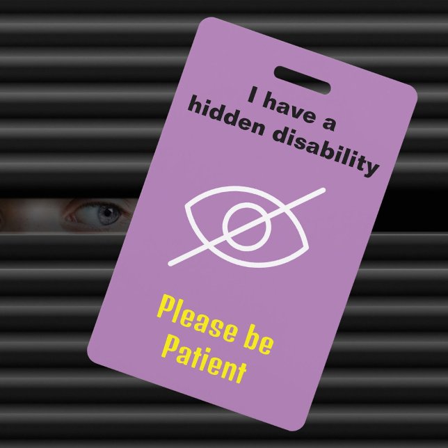 Hidden disability Lanyard Invisible illness ID ID Badge (Hidden Disability)