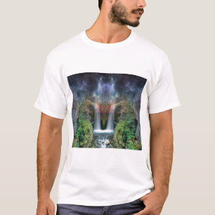 Hidden Faces in Fantasy Waterfalls T-Shirt