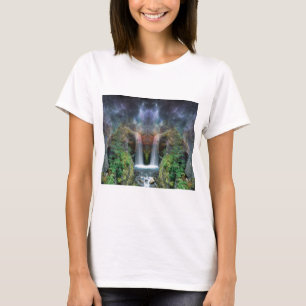 Hidden Faces in Fantasy Waterfalls T-Shirt