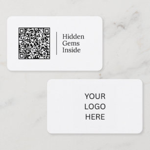 Hidden Gems Inside Customisable QR code & Logo Business Card