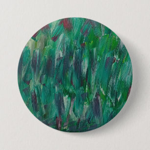Hidden Green Red White Colourful Abstract Art 7.5 Cm Round Badge