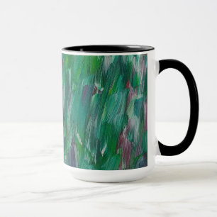 Hidden Green Red White Colourful Abstract Art Mug