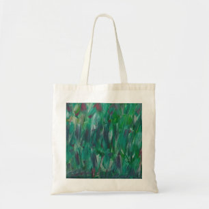 Hidden Green Red White Colourful Abstract Art Tote Bag