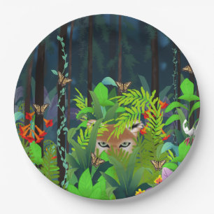 Hidden In The Foliage Paper Plate