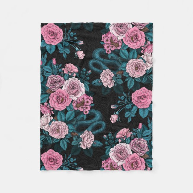 Hidden in the roses 2 fleece blanket (Front)