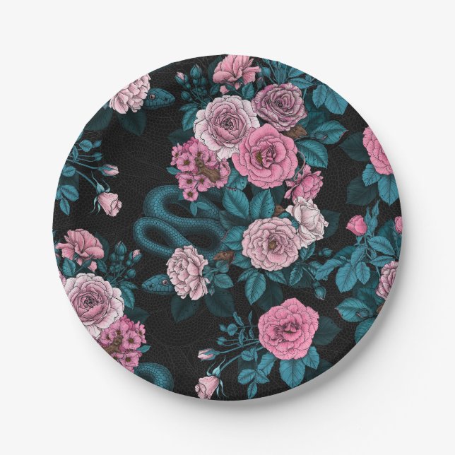 Hidden in the roses 2 paper plate (Front)