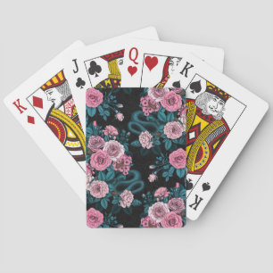 Hidden in the roses 2 playing cards