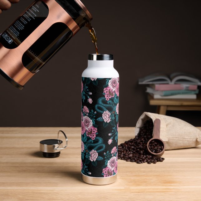 Hidden in the roses 2 water bottle (Coffee)