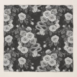 Hidden in the roses 3 scarf<br><div class="desc">Rose flowers,  mice and snakes hand- painted in Ps and Illustrator,  seamless pattern</div>