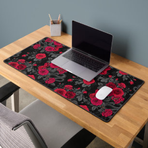 Hidden in the roses desk mat