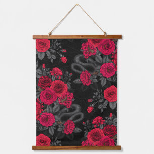 Hidden in the roses hanging tapestry