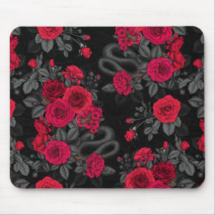 Hidden in the roses mouse mat