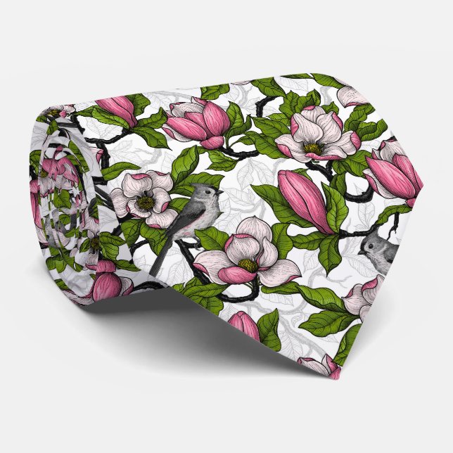 Hidden in the roses neck tie (Rolled)