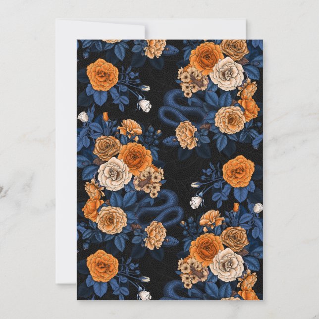 Hidden in the roses, orange and blue (Front)