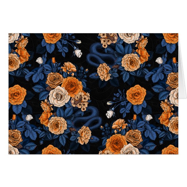 Hidden in the roses, orange and blue (Front Horizontal)