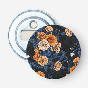 Hidden in the roses, orange and blue bottle opener