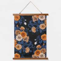 Hidden in the roses, orange and blue
