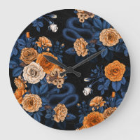 Hidden in the roses, orange and blue