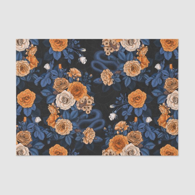 Hidden in the roses, orange and blue tissue paper (Front)