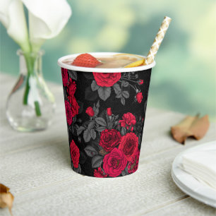 Hidden in the roses paper cups