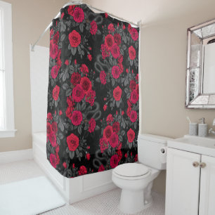 Hidden in the roses shower curtain