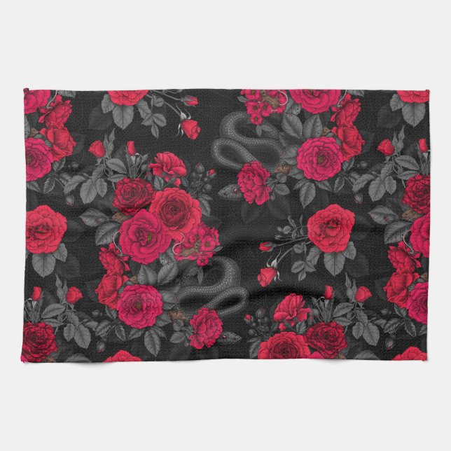 Hidden in the roses tea towel (Horizontal)