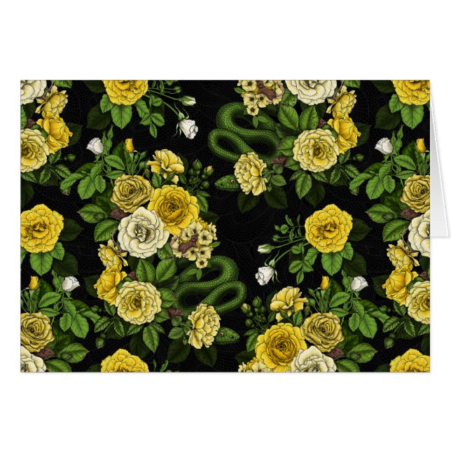 Hidden in the roses, yellow  and green (Front Horizontal)