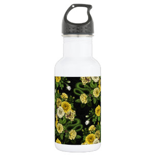 Hidden in the roses,yellow and green 532 ml water bottle