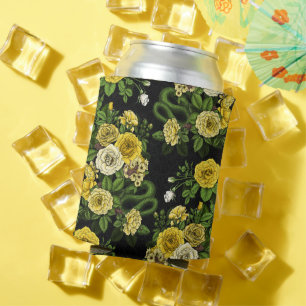 Hidden in the roses,yellow and green can cooler