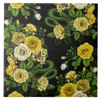 Hidden in the roses,yellow and green