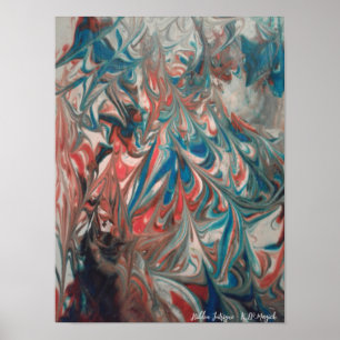 Hidden Intrigue Swirling Abstract Painting Poster