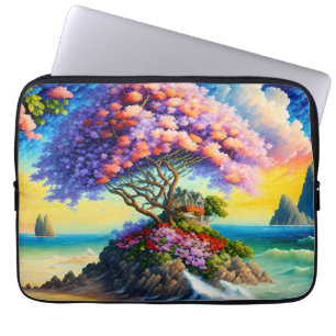 Hidden Island in the Ocean Laptop Sleeve