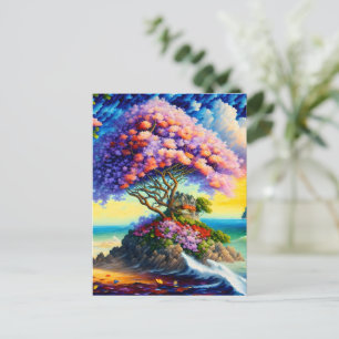 Hidden Island in the Ocean Postcard