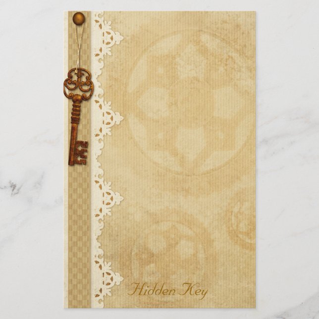 Hidden Key - Steampunk Stationery (Front)