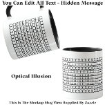 Hidden Message Coffeeholic 115B Funny Novelty Mug<br><div class="desc">This bold mug appears to be decorated with quirky geometric stripes—but look again! The optical illusion reveals a cleverly disguised hidden message for true caffeine fans: COFFEEHOLIC. Whether you’re sipping your third cup before noon or just enjoy a strong brew with style, this mug delivers. Ideal for coffee lovers who...</div>