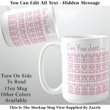 Hidden Message Shut The Fuh Cup 155PW Funny Adult 
