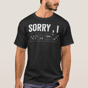 Hidden Message Sorry IDGAF Chords Guitar T-Shirt