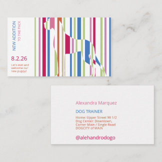 Hidden modern Ghost Great Dane Business Card