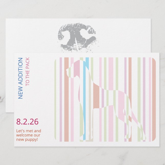 Hidden modern Ghost Great Dane Nose Stationery (Front/Back)