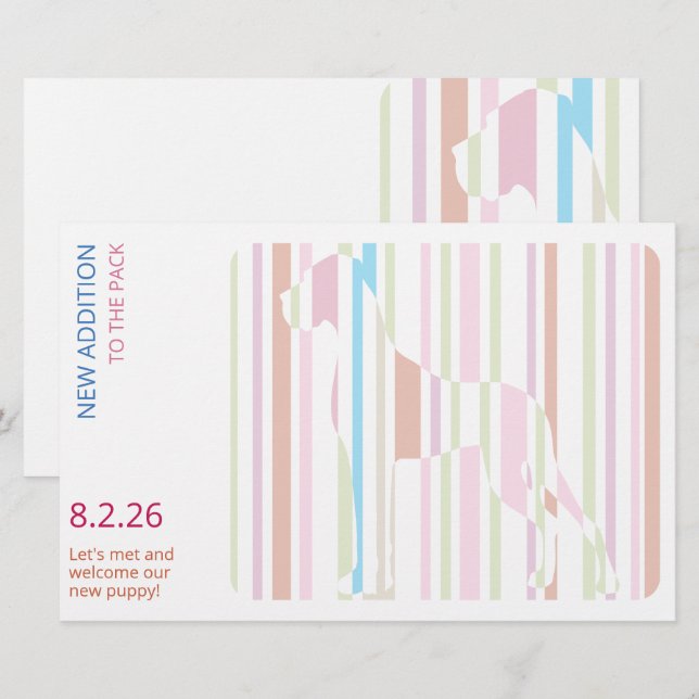 Hidden modern Ghost Great Dane  Stationery (Front/Back)